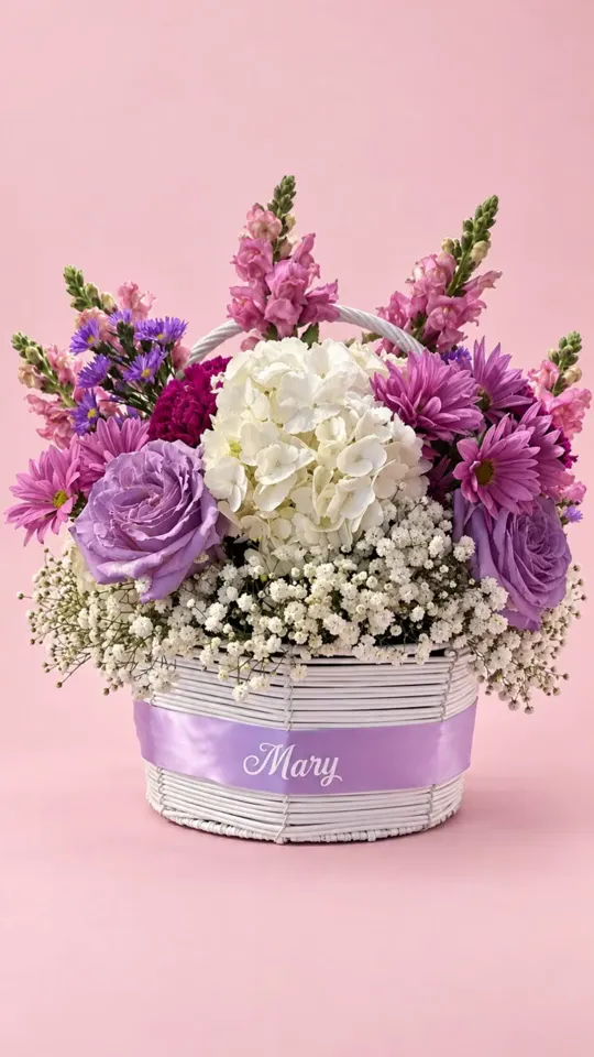 Lavender Garden Basket by Love Petals Co., Orlando florist