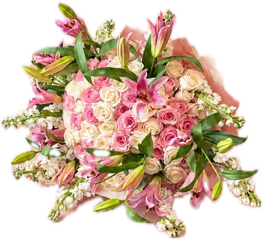 Pastel alstroemeria bouquet, affordable flowers Orlando